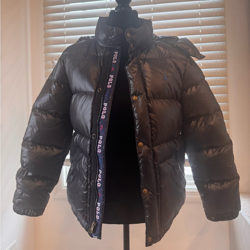 Polo Ralph Lauren Big Kids Black Puffer Coat-Size Large 14-16